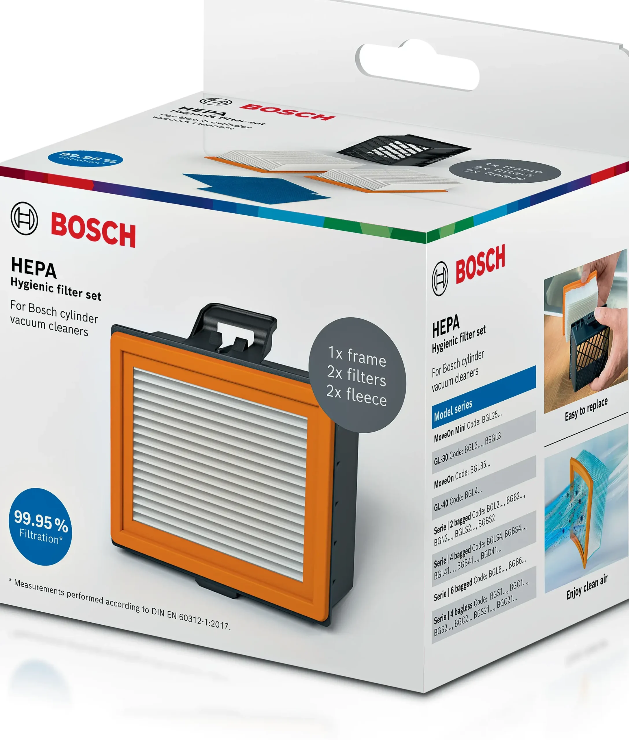 BBZ160HF HEPA hygiene filter HEPA hygienic filter Set