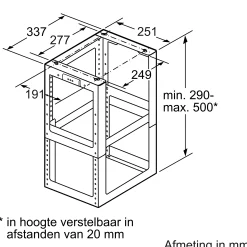 DHZ1251 Uitbreiding voor montagekit 500 mm