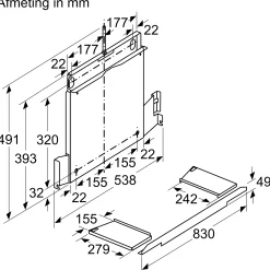 DSZ4961 Frame verlager 830 mm