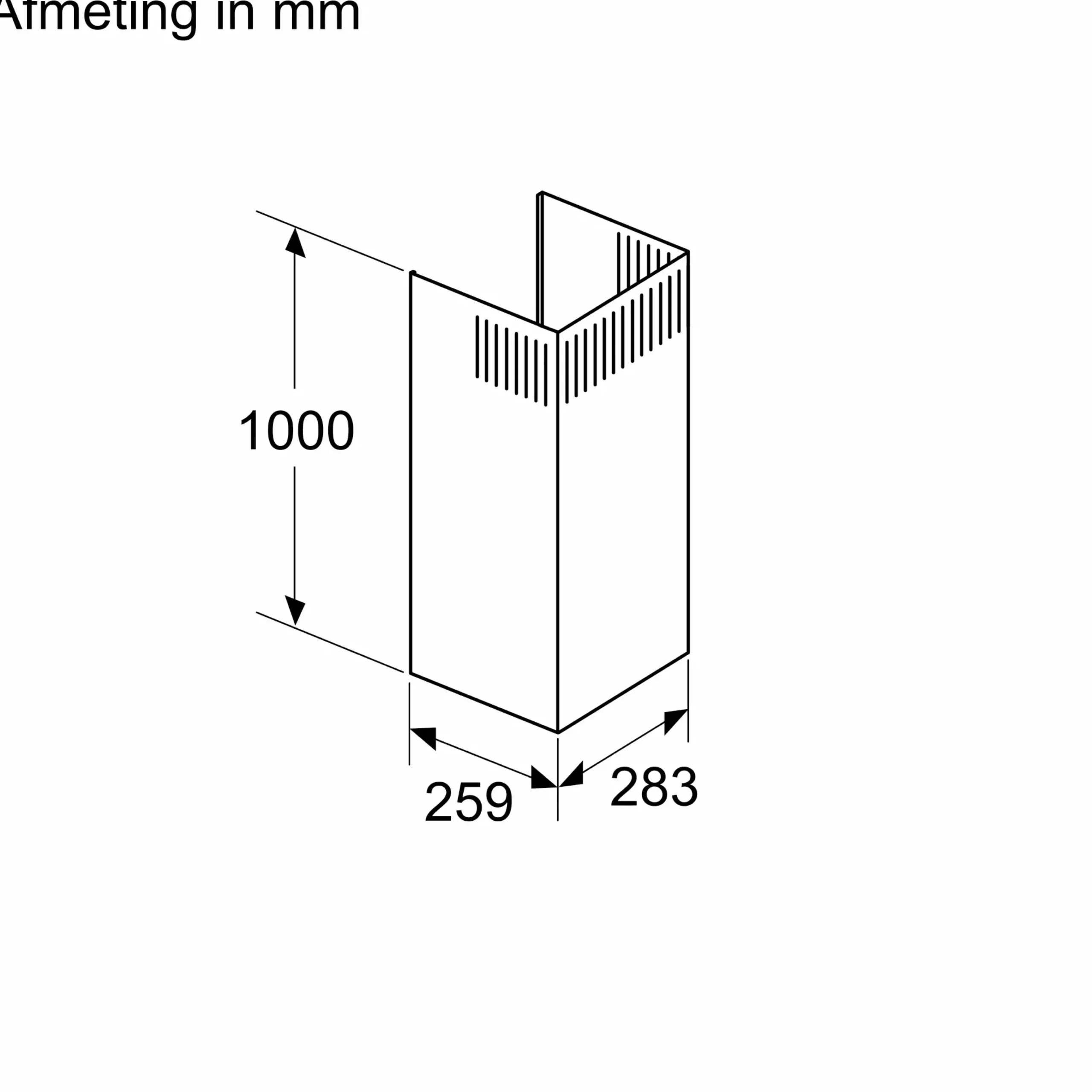 DWZ0BX6K1 Schachtverlenging Zwart