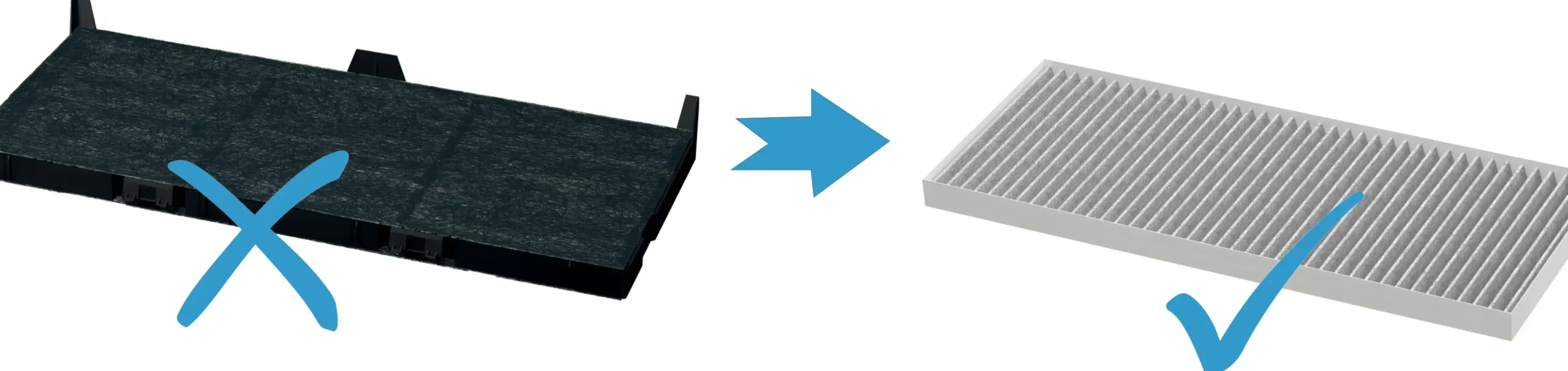 DWZ2IT1B4 Clean Air geurfilter met actieve kool, vervangfilter voor recirculatiestand.