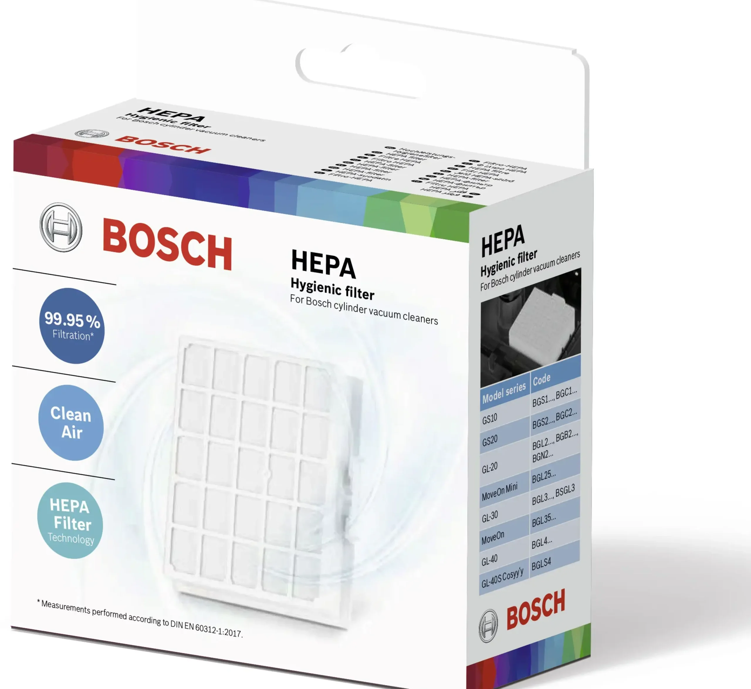 17008985 HEPA-hygiënefilter geschikt voor stofzuigers