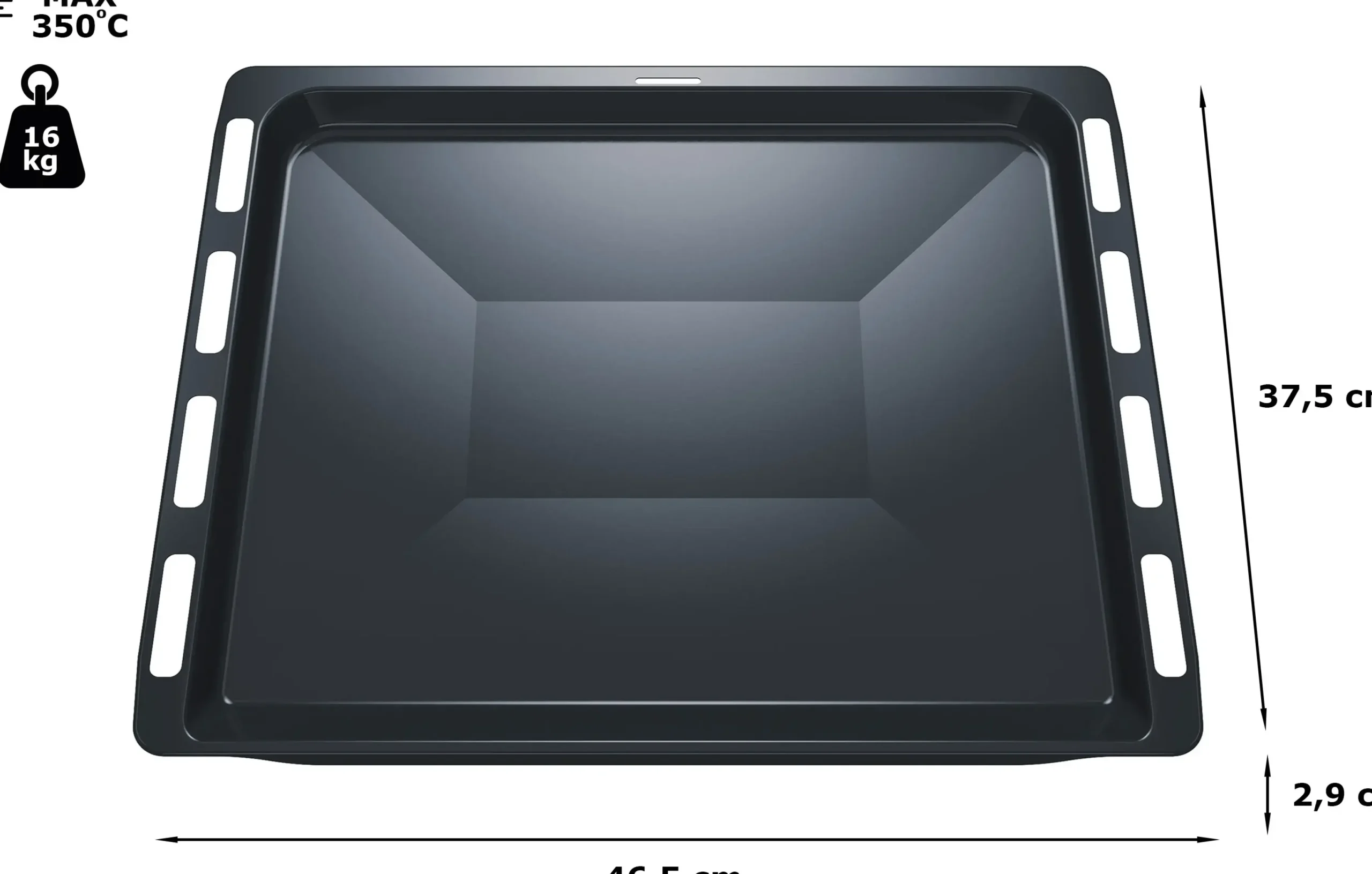 HEZ431002 Bakplaat 29 x 465 x 375 mm vaatwasserbestendig