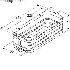 HEZ9VDSS1 Vlakke buis 249 mm verbindingshuls female