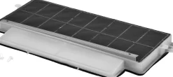 00460028 Koolstoffilter voor recirculatie afzuigkappen Afmetingen: 43,0 x 16,7 x 2,3 cm.