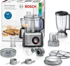 MC812M844 Food processor MultiTalent 8 1250 W Zwart, RVS
