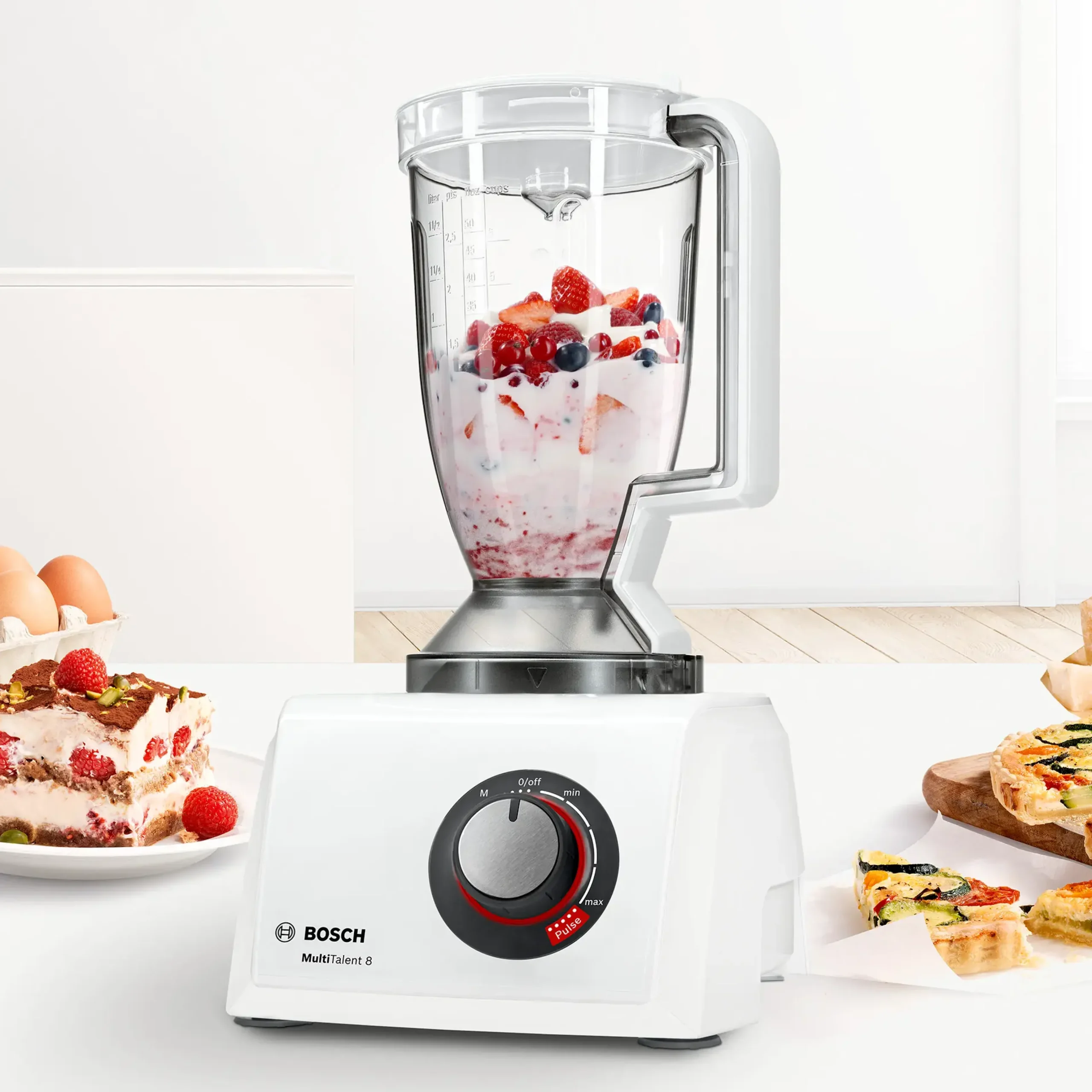 MC812W501 Food processor MultiTalent 8 1000 W Wit, Wit