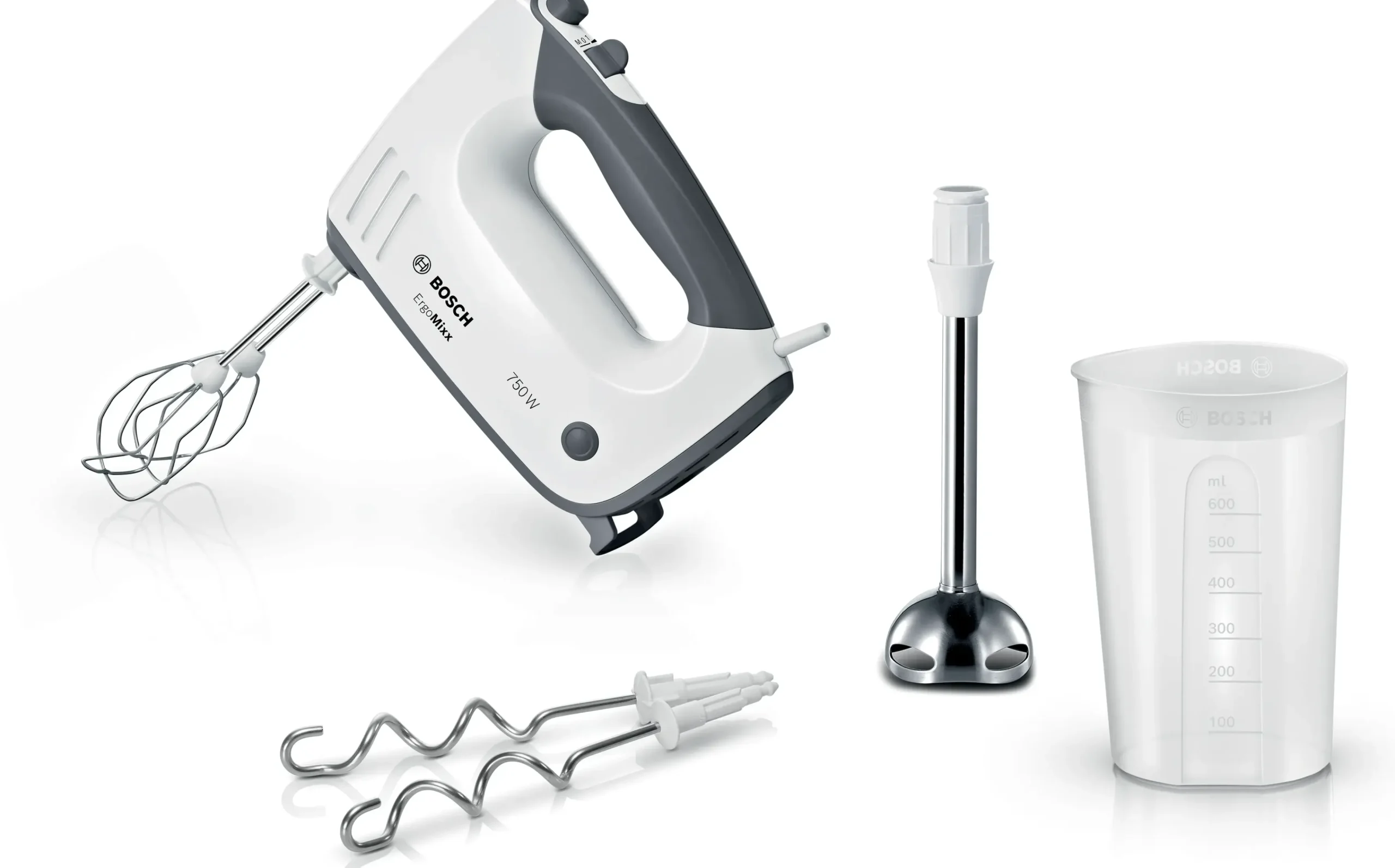 MFQ37470 Handmixer ErgoMixx 750 W Wit, Grijs