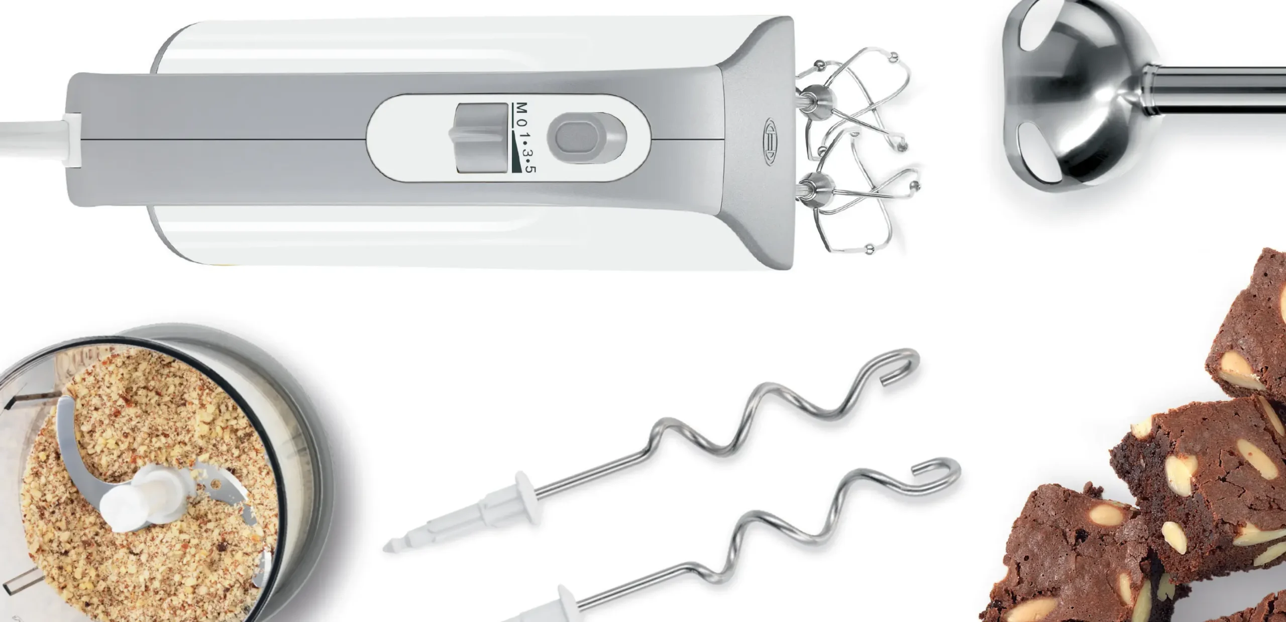 MFQ4080 Handmixer Styline 500 W Wit, Zilver