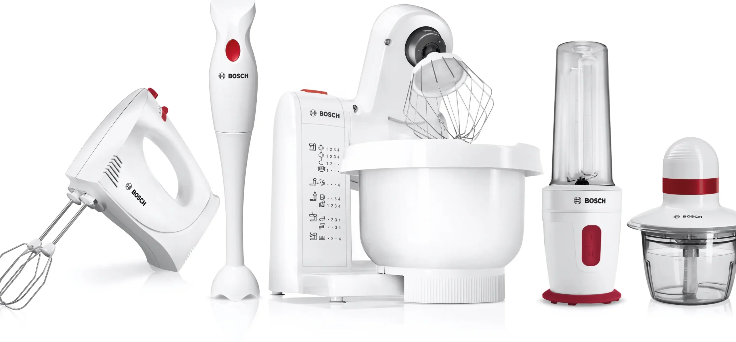 MFQP1000 Handmixer YourCollection 300 W Wit, Donkerrood