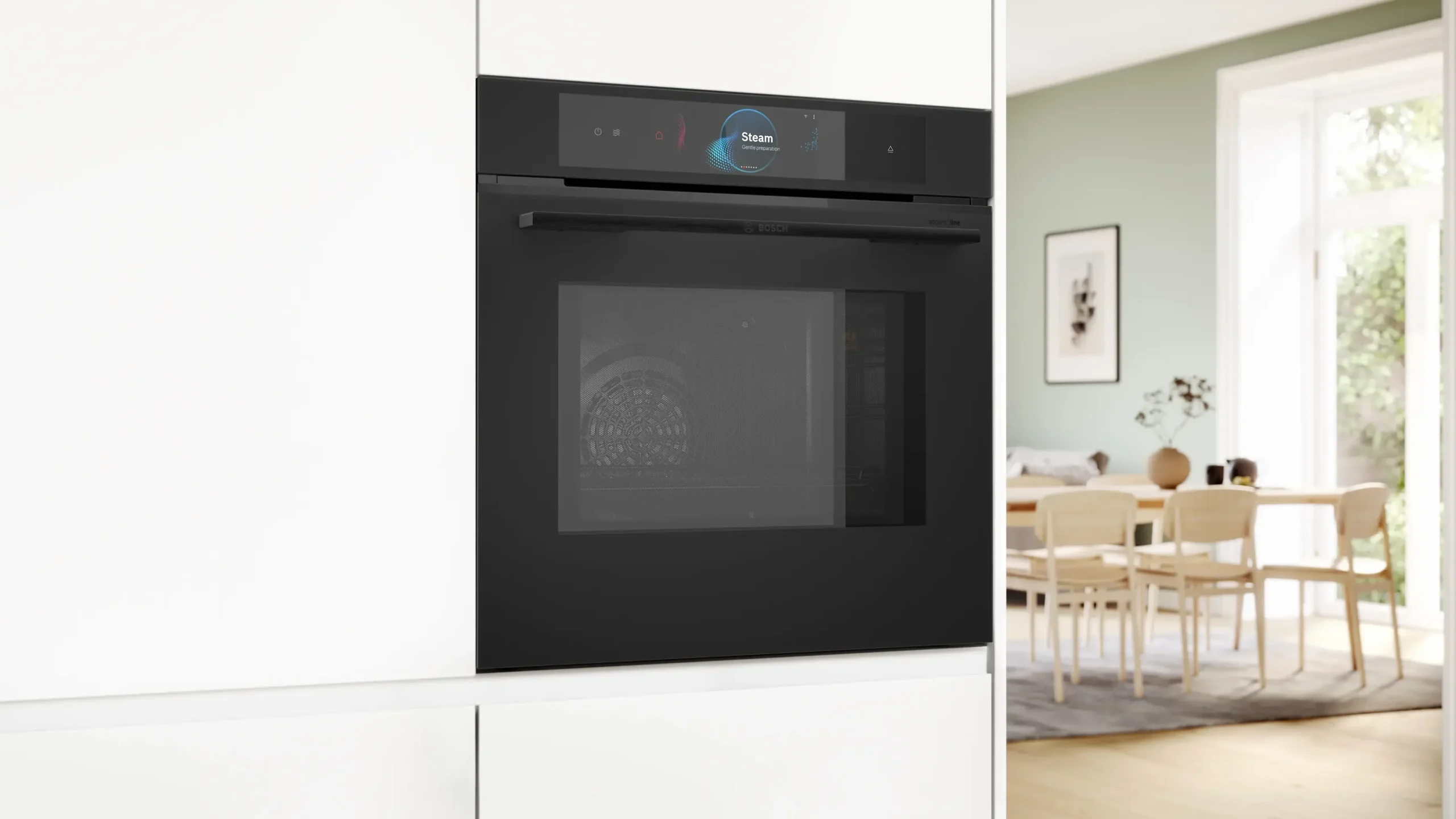 Serie 8 Bakoven met magnetron en Added Steam 60 x 60 cm Mat zwart
