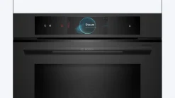 Serie 8 Bakoven met magnetron en Added Steam 60 x 60 cm Mat zwart
