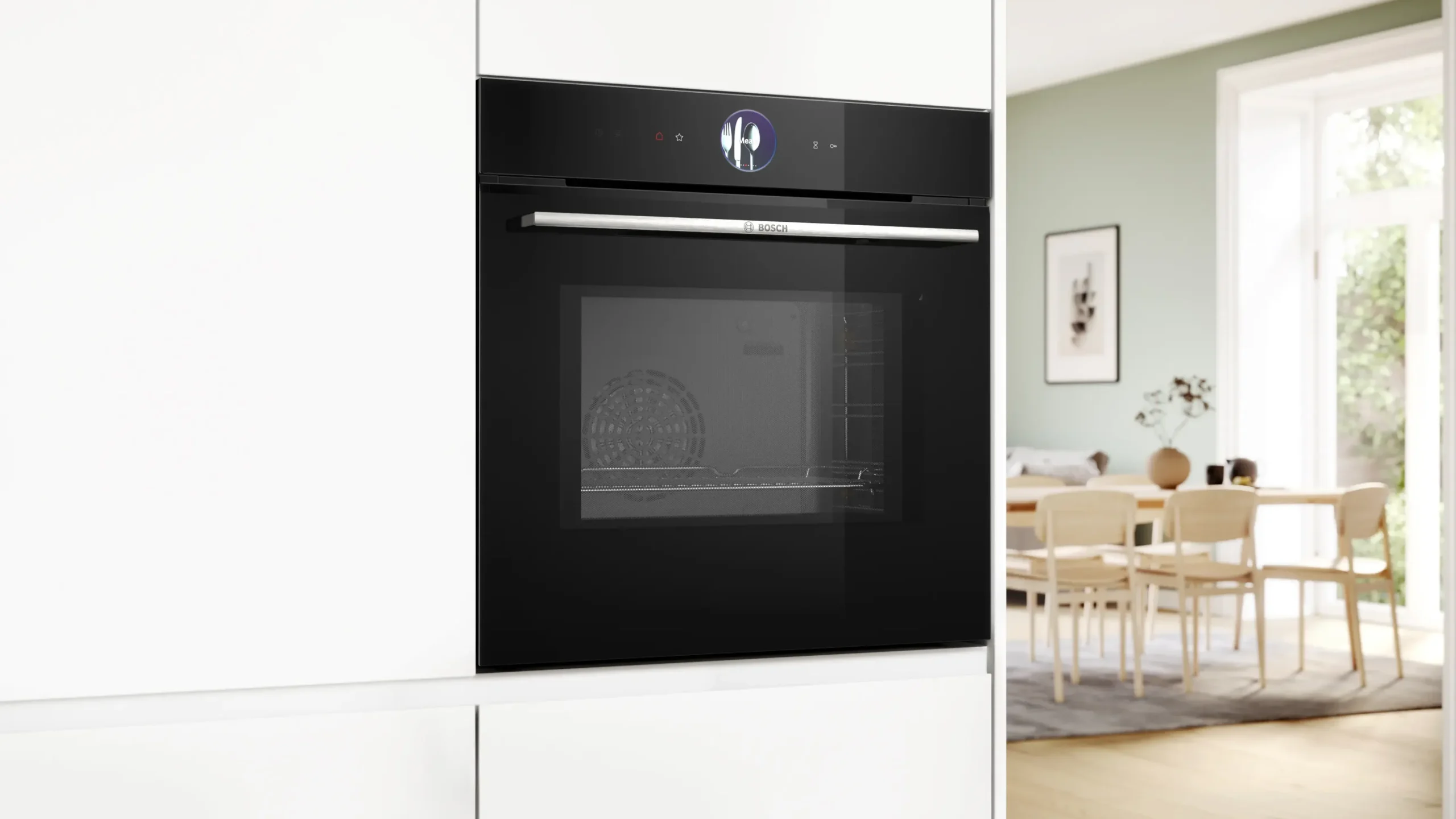 Serie 8 Bakoven met magnetron 60 x 60 cm Zwart