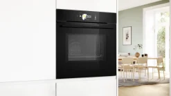Serie 8 Bakoven met magnetron 60 x 60 cm Zwart