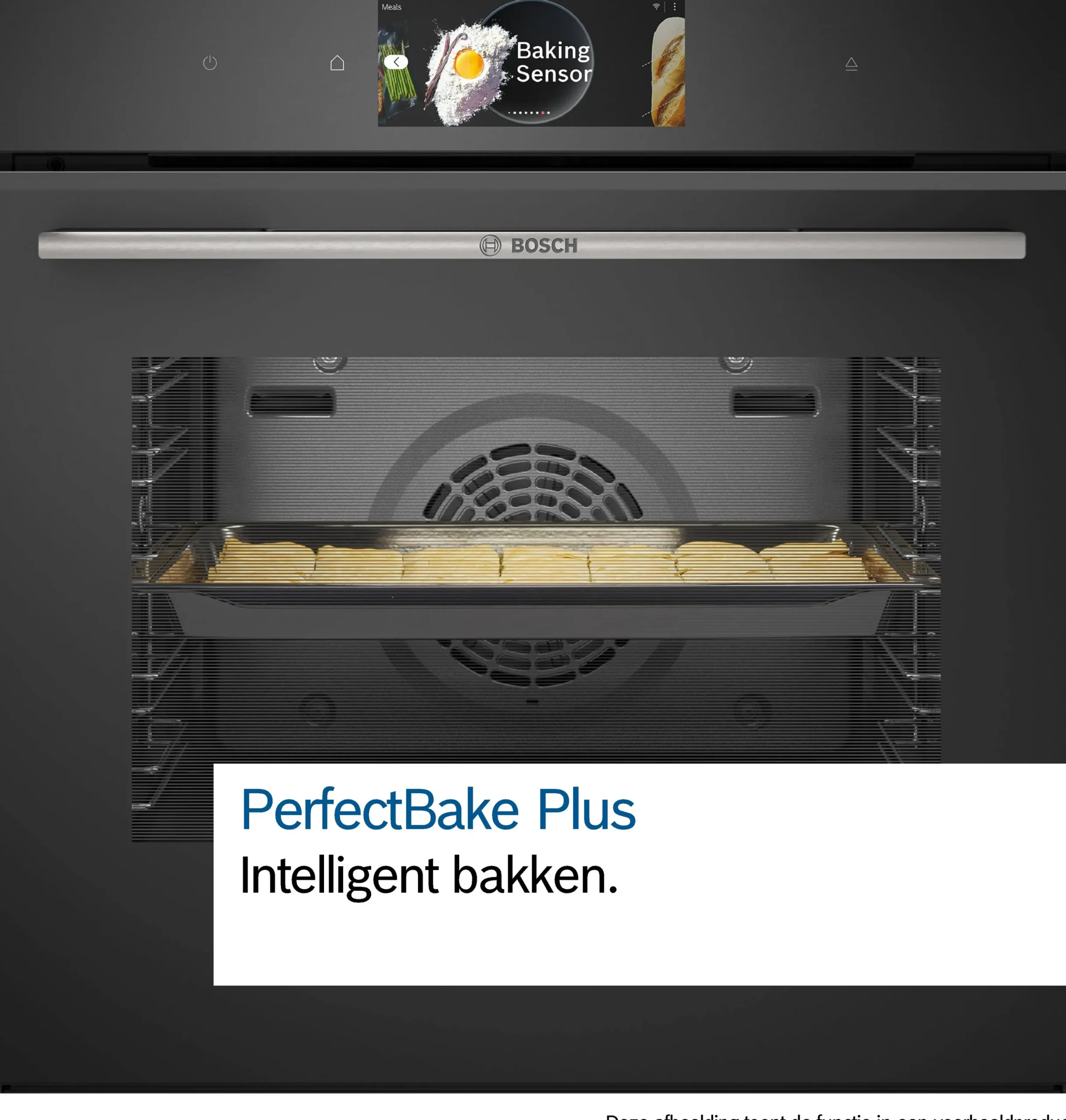 Serie 8 Bakoven met magnetron 60 x 60 cm Zwart