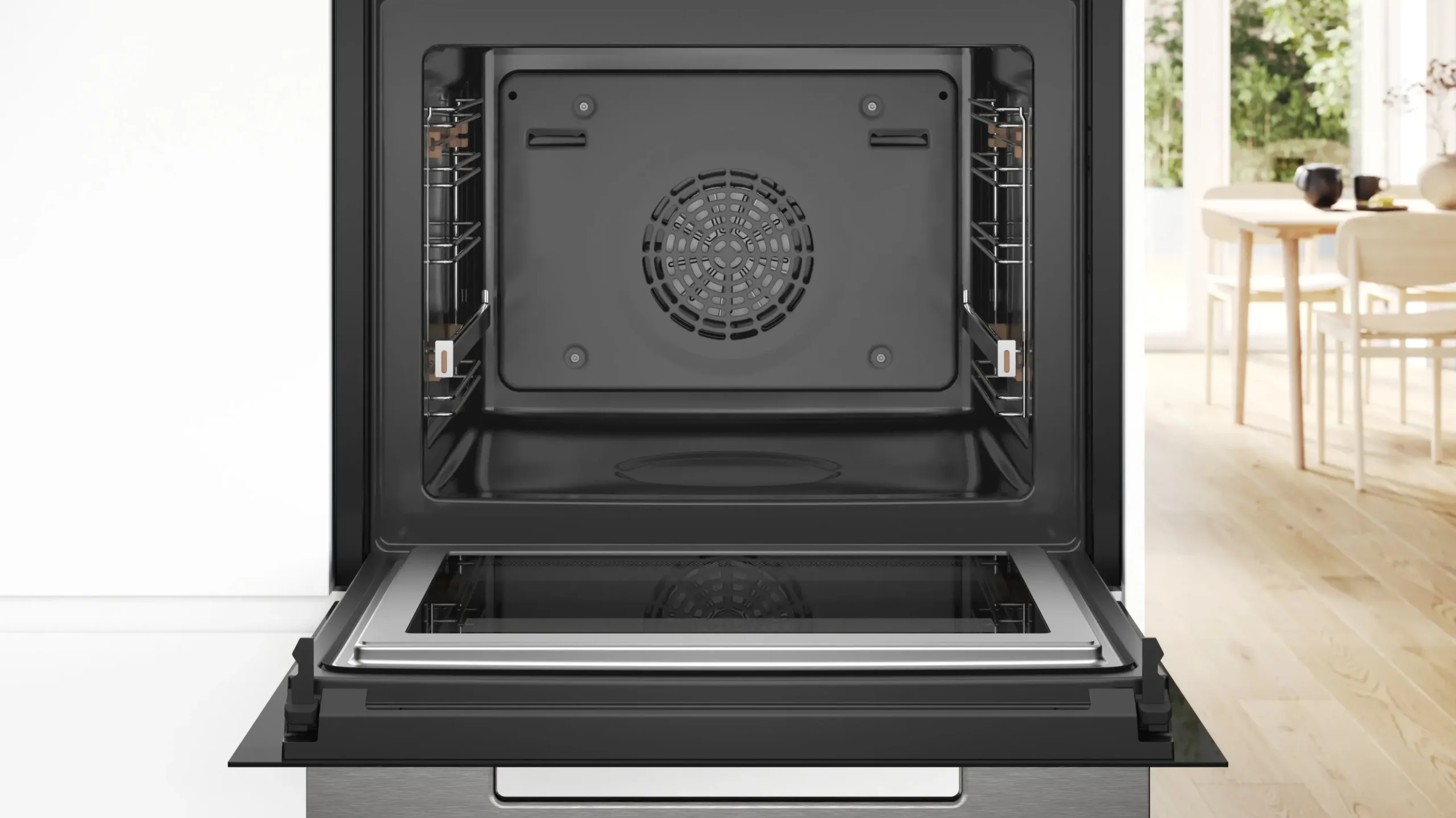 Serie 8 Bakoven met magnetron 60 x 60 cm Zwart