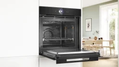 Serie 8 Bakoven met magnetron 60 x 60 cm Zwart