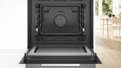 Serie 8 Bakoven met magnetron 60 x 60 cm Zwart