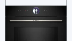Serie 8 Bakoven met magnetron 60 x 60 cm Zwart