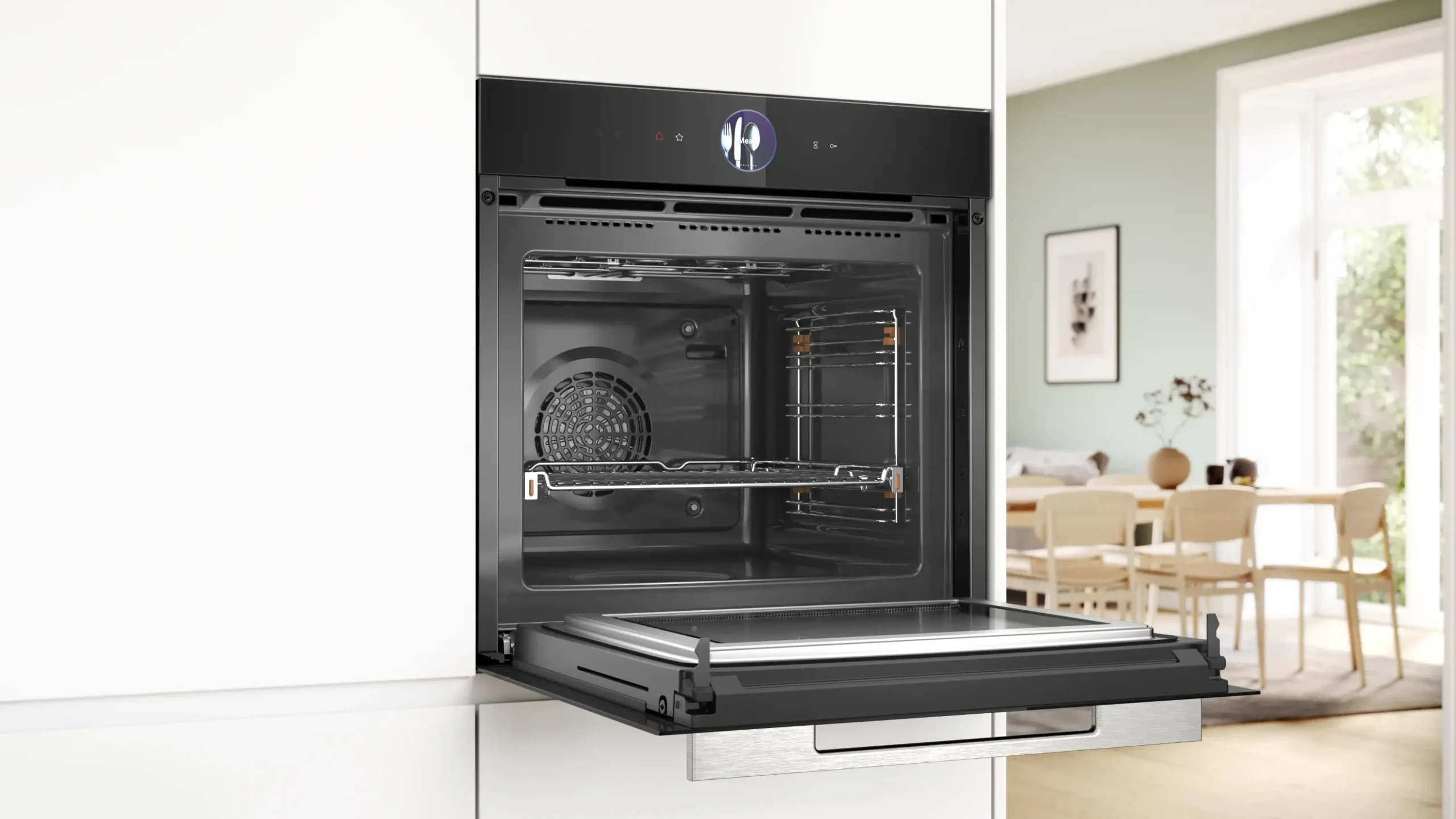 Serie 8 Bakoven met magnetron 60 x 60 cm Zwart