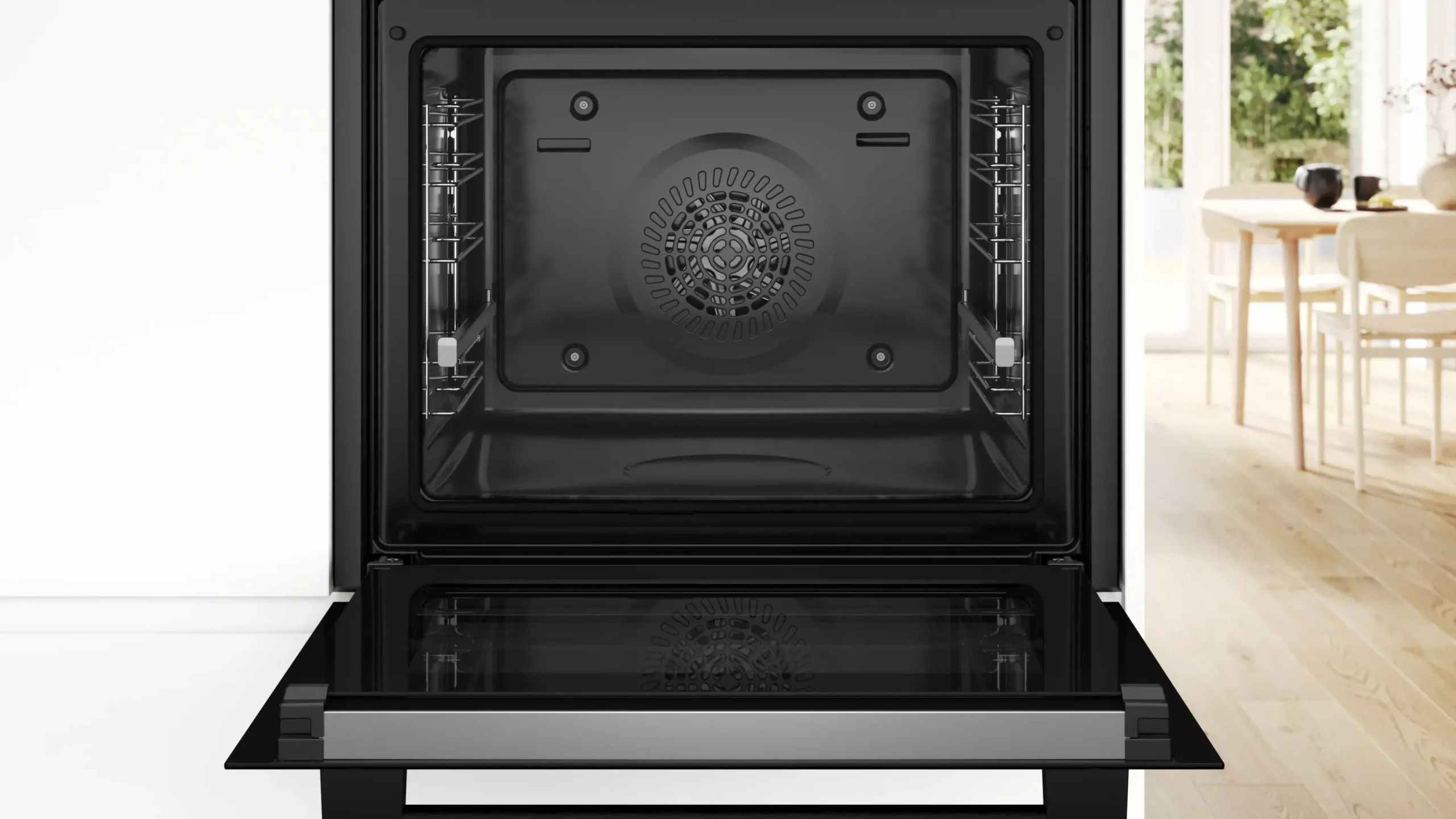 Serie 4 Bakoven met toegevoegde stoom 60 x 60 cm Zwart