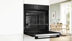 Serie 4 Bakoven met toegevoegde stoom 60 x 60 cm Zwart