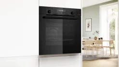Serie 6 Bakoven met toegevoegde stoom 60 x 60 cm Zwart