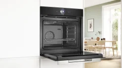 Serie 8 Bakoven met volwaardige stoom 60 x 60 cm Zwart