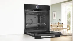 Serie 8 Bakoven met volwaardige stoom 60 x 60 cm Zwart