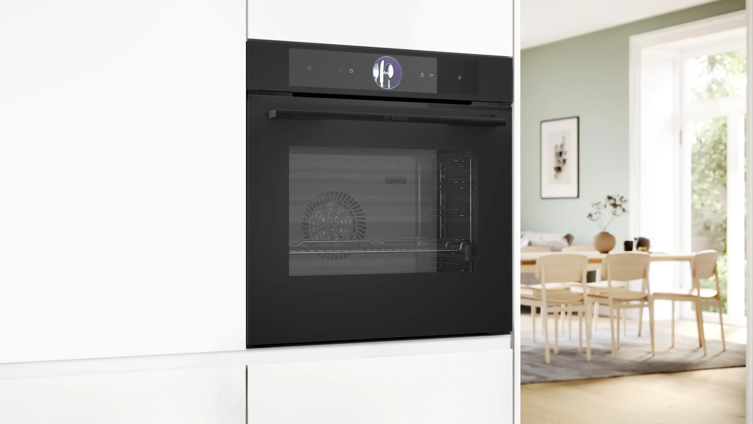 Serie 8 Bakoven met volwaardige stoom 60 x 60 cm Mat zwart