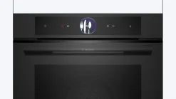 Serie 8 Bakoven met volwaardige stoom 60 x 60 cm Mat zwart