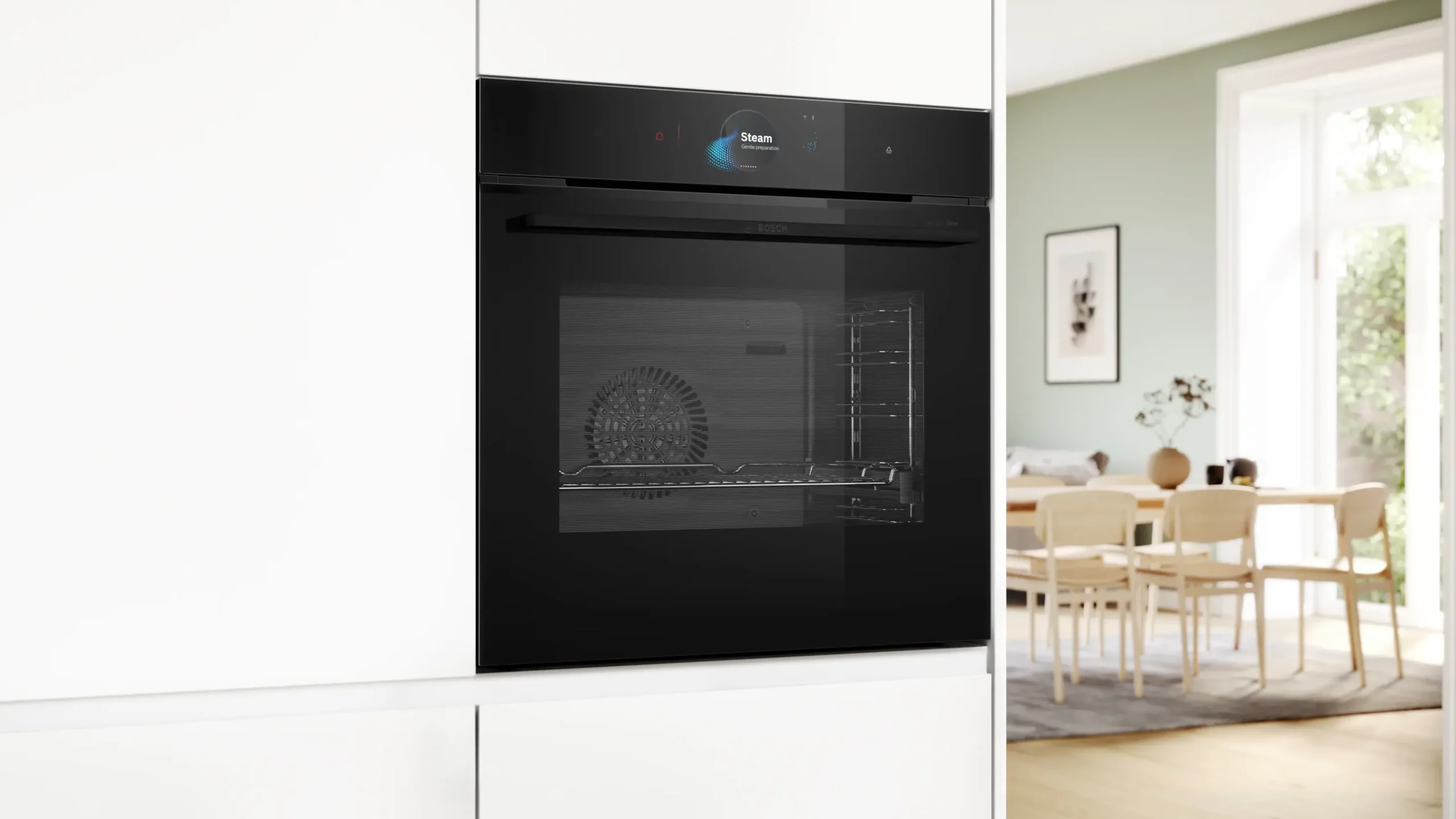 Serie 8 Bakoven met volwaardige stoom 60 x 60 cm Zwart