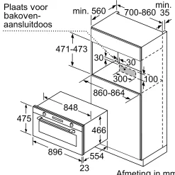 Serie 6 Bakoven 90 x 48 cm RVS