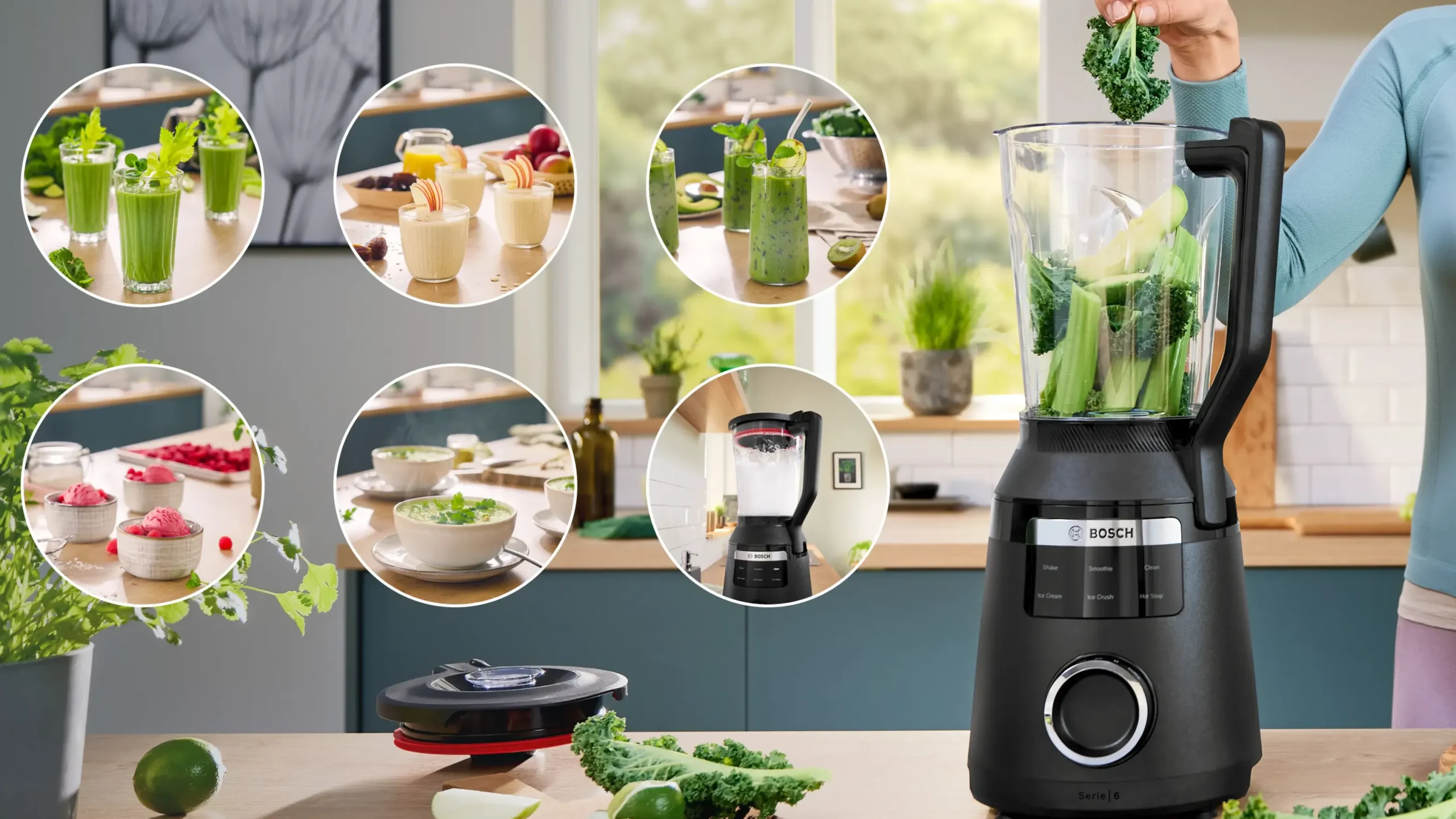 Serie 6 Blender met hoge prestaties VitaPower 1800 W Zwart