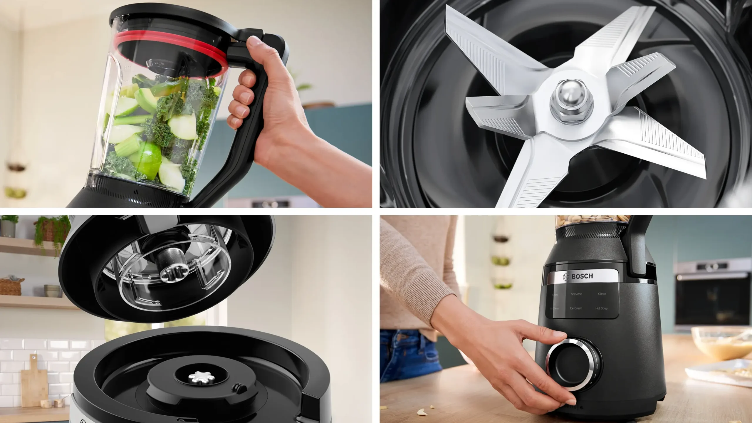 Serie 6 Blender met hoge prestaties VitaPower 1800 W Zwart
