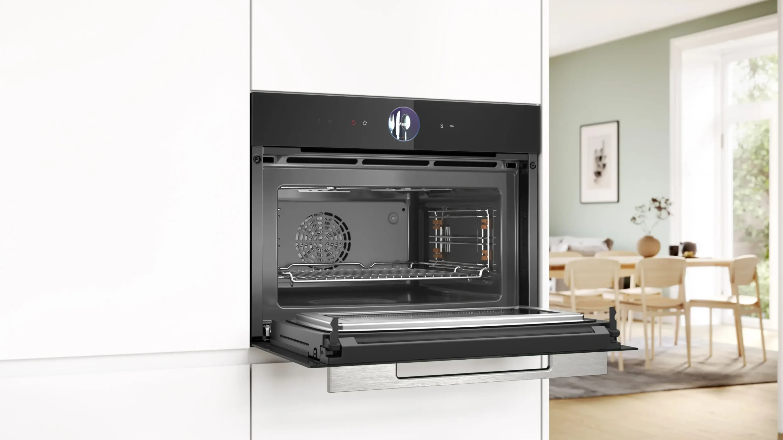 Serie 8 Compacte bakoven met magnetron 60 x 45 cm Zwart