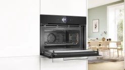 Serie 8 Compacte bakoven met magnetron 60 x 45 cm Zwart