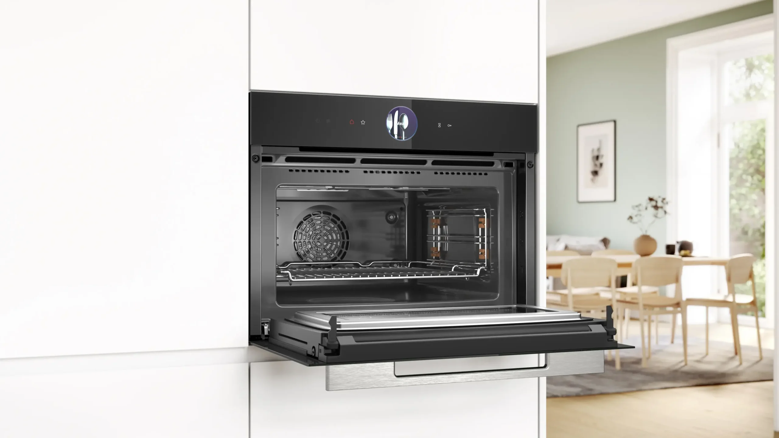 Serie 8 Compacte bakoven met magnetron 60 x 45 cm Zwart
