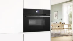 Serie 8 Compacte bakoven met magnetron 60 x 45 cm Zwart