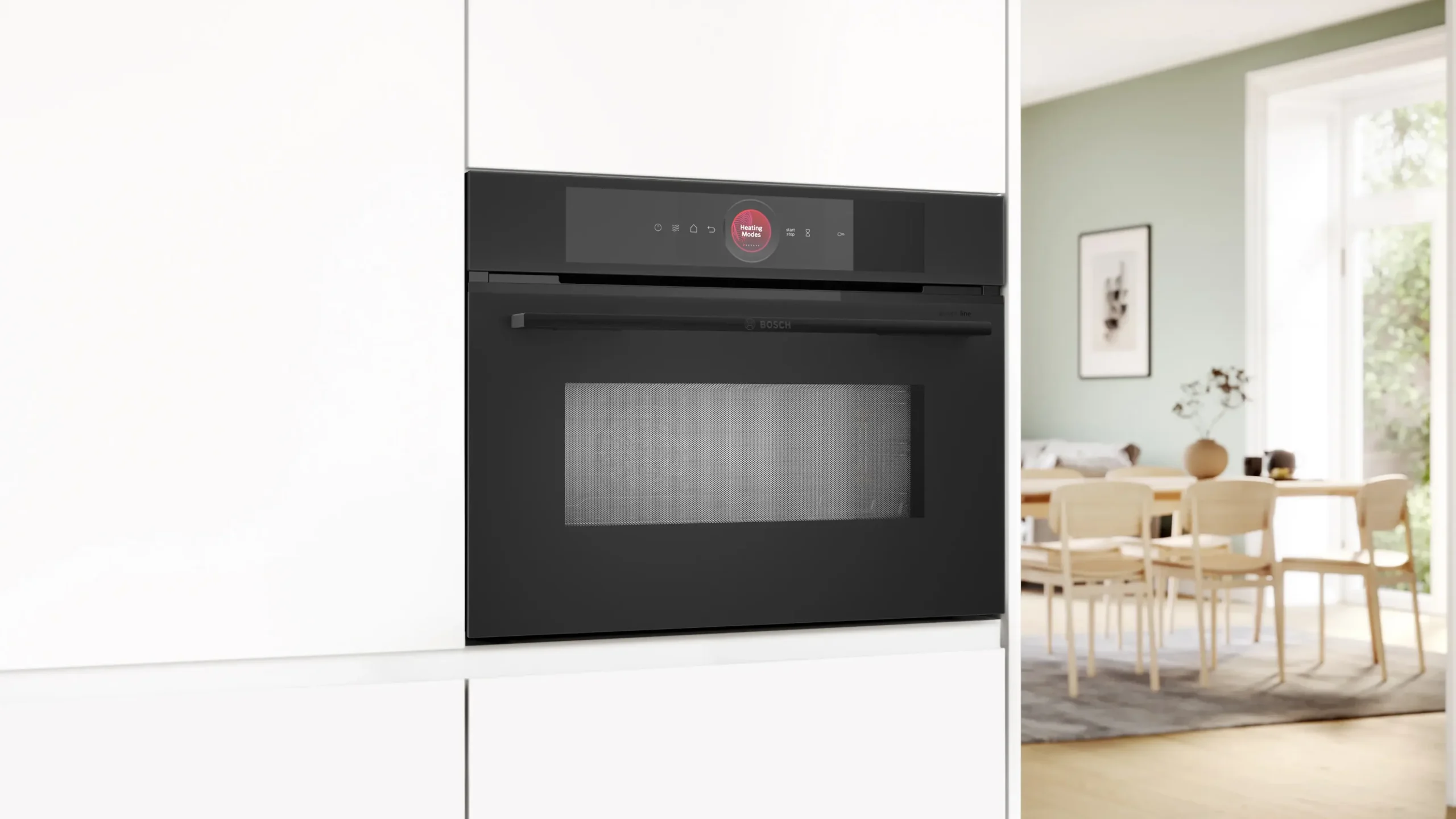 Serie 8 Compacte bakoven met magnetron 60 x 45 cm Mat zwart