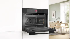 Serie 8 Compacte bakoven met magnetron 60 x 45 cm Mat zwart