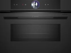 Serie 8 Compacte bakoven met magnetron 60 x 45 cm Mat zwart