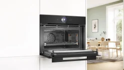 Serie 8 Compacte bakoven met magnetron 60 x 45 cm Zwart