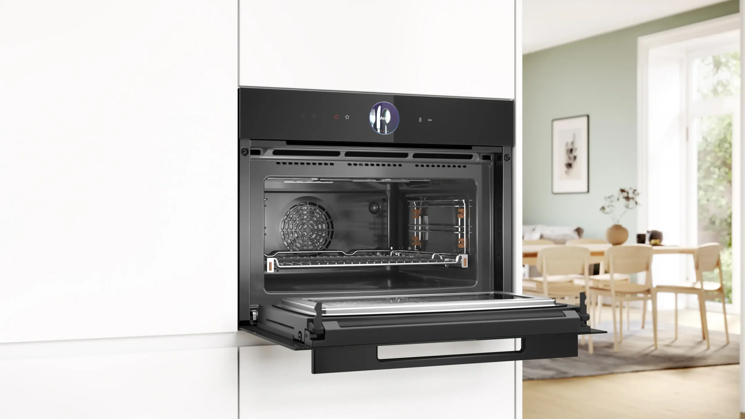 Serie 8 Compacte bakoven met magnetron 60 x 45 cm Zwart