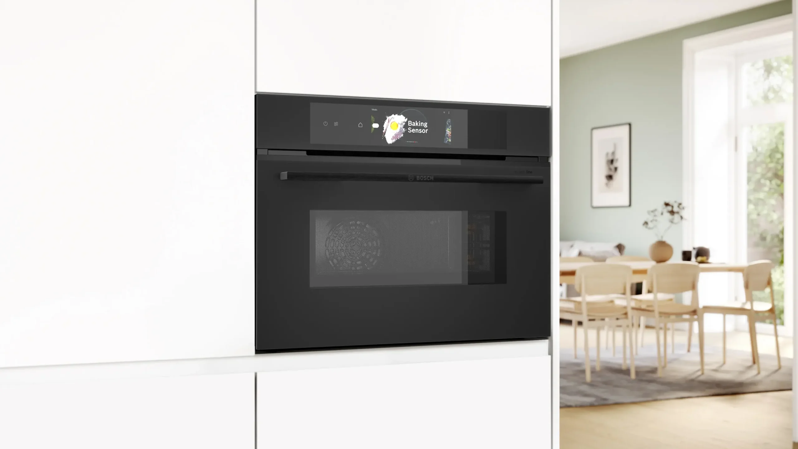 Serie 8 Compacte bakoven met magnetron 60 x 45 cm Mat zwart