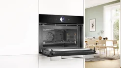 Serie 8 Compacte bakoven met magnetron 60 x 45 cm Zwart