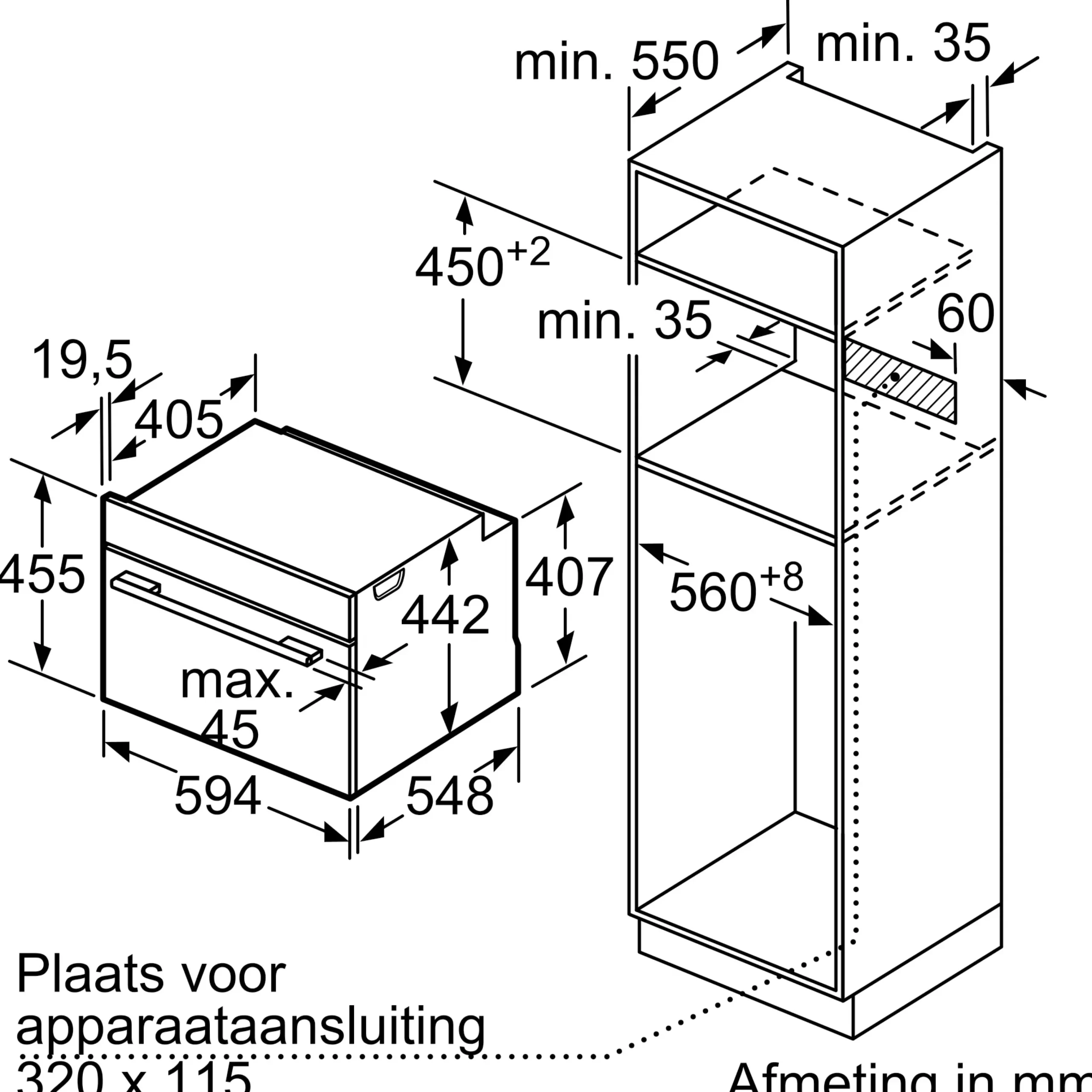 Serie 8 Compacte bakoven met volwaardige stoom 60 x 45 cm Zwart