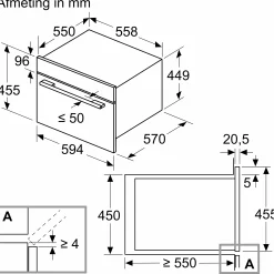 Serie 4 Compacte magnetron met hetelucht RVS