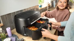 Serie 4 Double Drawer Air Fryer Zwart
