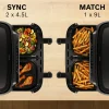 Serie 4 Double Drawer Air Fryer Zwart